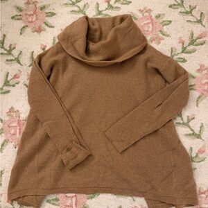 Saks Fifth Avenue Camel Cowl Neck Sweater